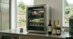 A large dual-zone wine fridge suitable for a growing home collection.